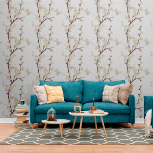 Papier Peint Floral Arbre...