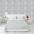 Victorian Grey and Blue Wallpaper