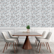 Victorian Grey and Blue Wallpaper