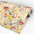 Papier peint jeunesse avec des vélos colorés