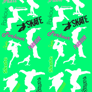 Jugendliche grüne Skate-Tapete