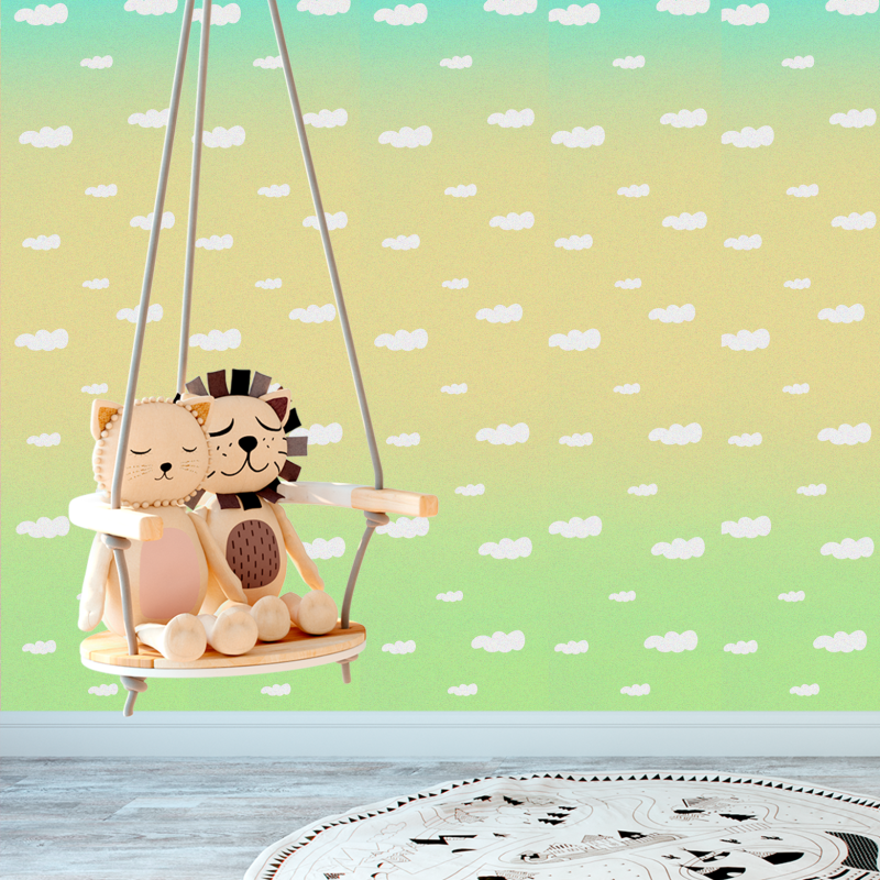 Papel pintado Juvenil Atardecer Azul