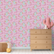 Children's Pink Unicorn Wallpaper