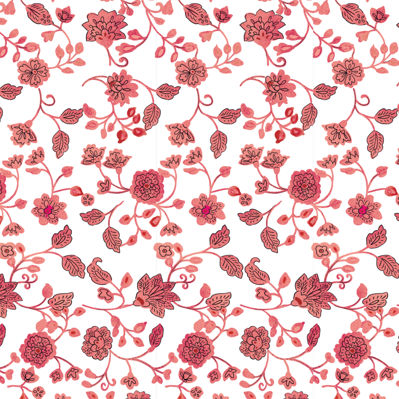 Red Floral Wallpaper