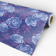 Papier Peint Floral Roses Bleues