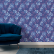 Papel Pintado Floral Rosas Azules