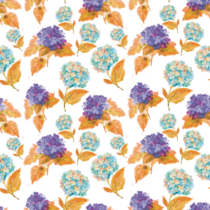 Orange and Lilac Floral...