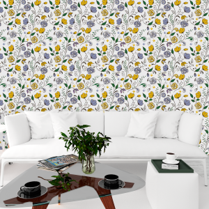 Floral Wallpaper Yellow Roses