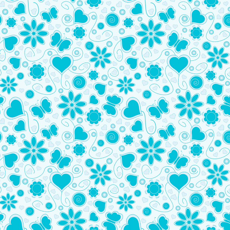 Blue Floral Wallpaper