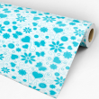 Carta da Parati Floreale Blu
