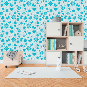 Blue Floral Wallpaper