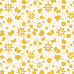 Papier peint floral jaune