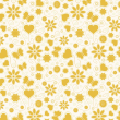 Papier peint floral jaune