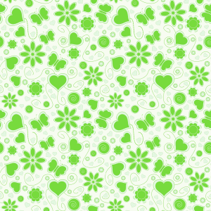 Papier Peint Floral Vert
