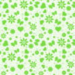 Grüne Blumentapete