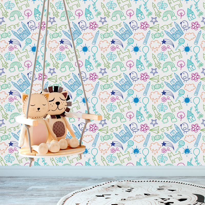 Carta da parati per bambini Sogni di Castelli