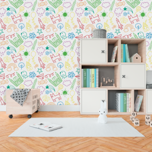 Papier peint enfant Ours en...