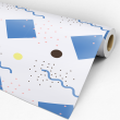 Papier peint géométrique bleu