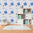 Papier peint géométrique bleu