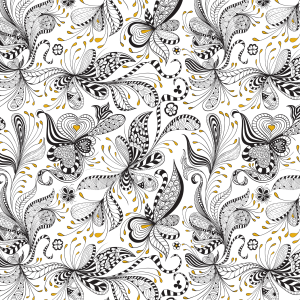 Abstract Yellow Floral...
