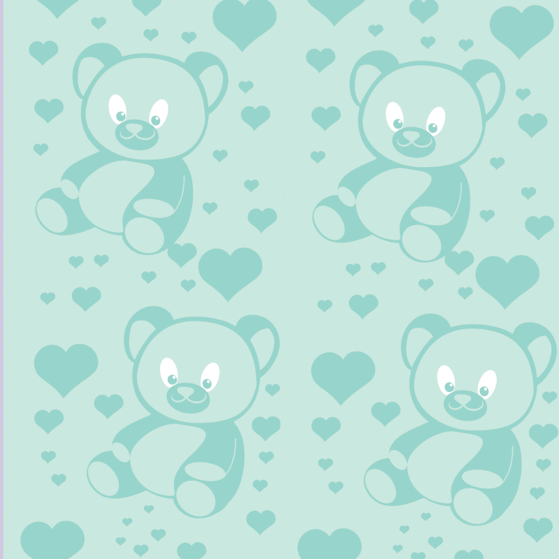 Infantile Green Bears Wallpaper