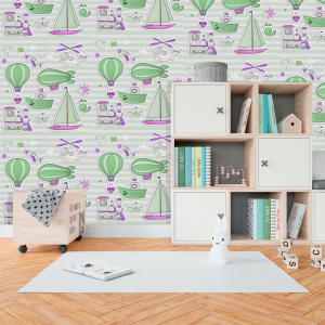 Children's Wallpaper Green...