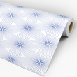 Papier Peint Floral Géométrique Bleu