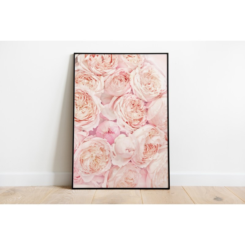 Feuille Décorative Florale Roses et Marguerites