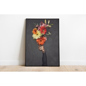 Decorative Floral Sheet Orange