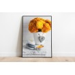 Decorative Floral Sheet Orange