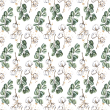 Floral White Cotton Wallpaper