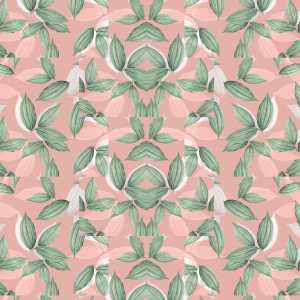Pink Tropical Floral Wallpaper