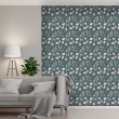 Floral Cotton Wallpaper Green Background