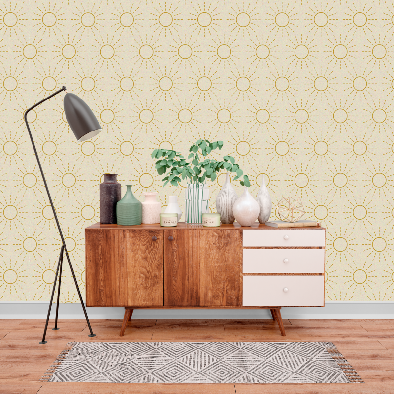 Geometric Sunlight Wallpaper Light Background