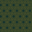 Geometrische Tapete Kreise Grün