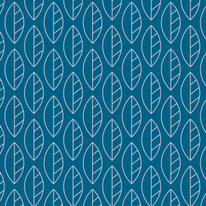 Geometric Blue Leaf Wallpaper