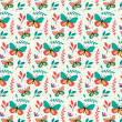 Childish Multicoloured Butterfly Wallpaper