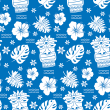 Youthful Hawaiian Blue Wallpaper