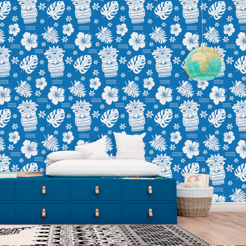 Youthful Hawaiian Blue Wallpaper