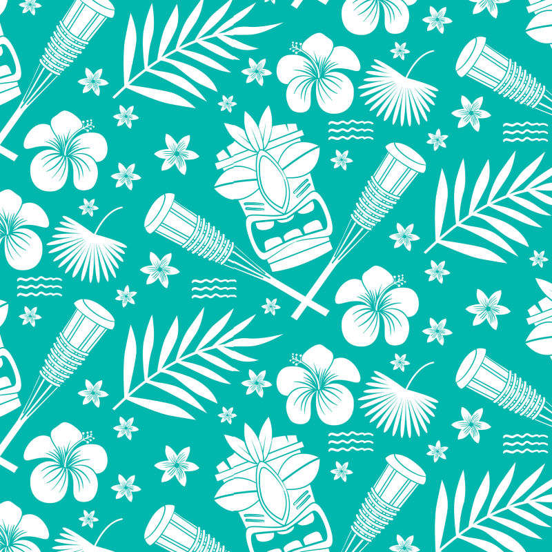 Youthful Hawaiian Turquoise Wallpaper