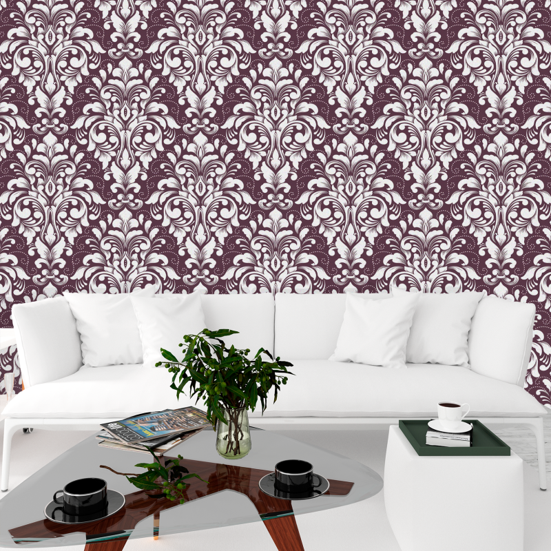 Victorian Burgundy Wallpaper