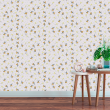 Floral Wallpaper with Small Yellow Roses