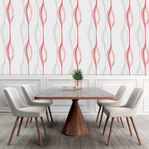 Papier Peint Géométrique Rouge