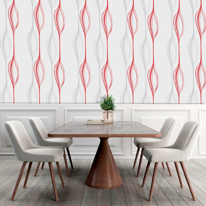 Papier Peint Géométrique Rouge