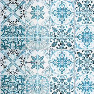 Painted Paper Turquoise Tiles