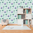 Purple Mushroom Children's Wallpaper