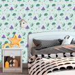 Purple Mushroom Children's Wallpaper