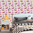 Children's Wallpaper with Multicolored Butterflies