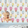 Children's Wallpaper with Balloons and Animals