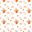 Papier peint jeunesse Boho orange